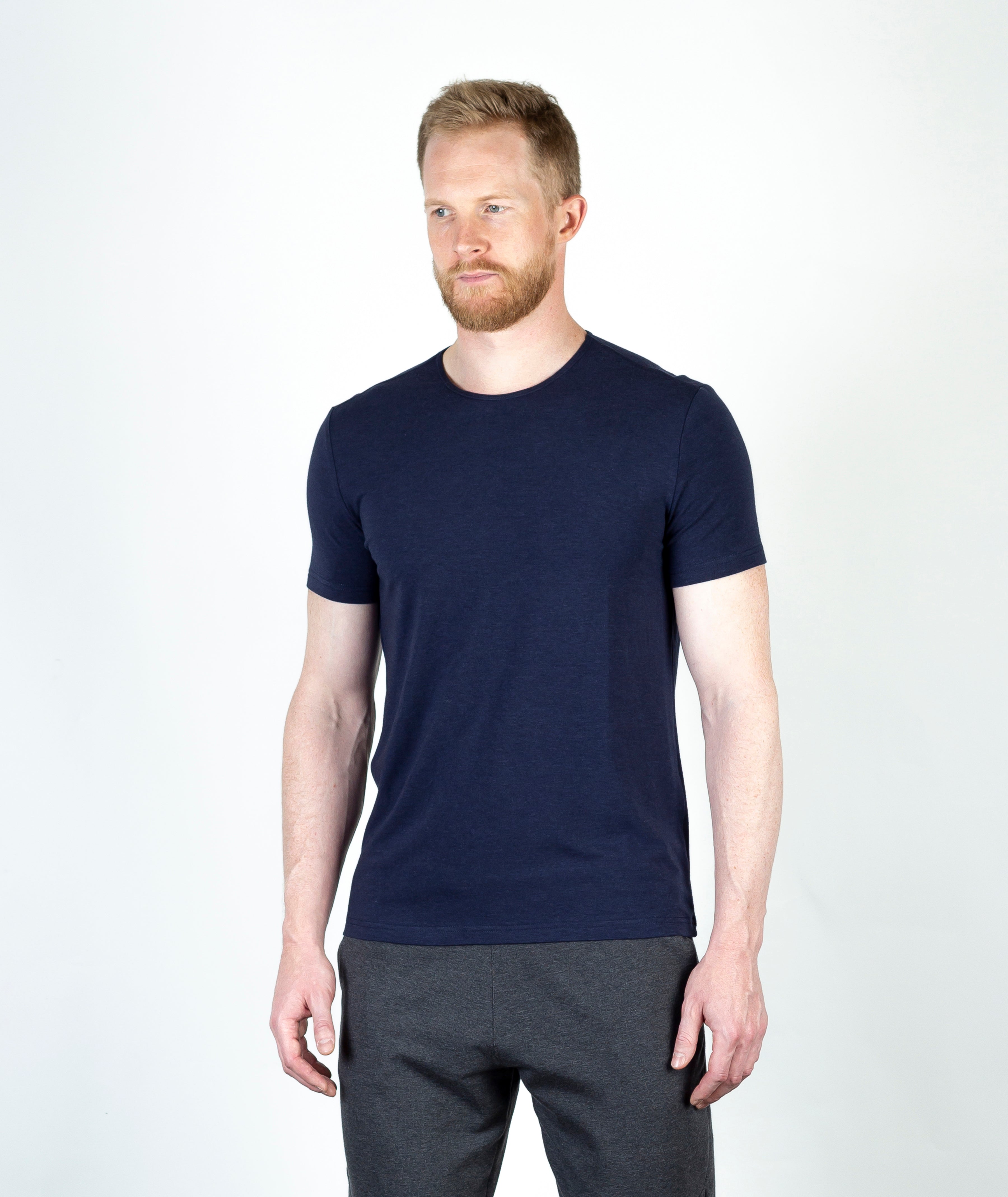 Model wearing the BOLT short sleeve t-shirt by Jude Neale from the Short Sleeve T-Shirt Collection, featuring bold design and premium fit for everyday wear.